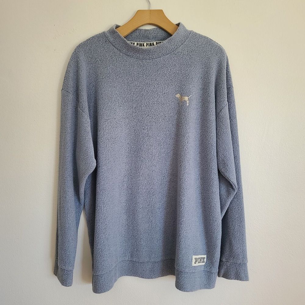 PINK Victoria's Secret Blue Crew Neck Sweater